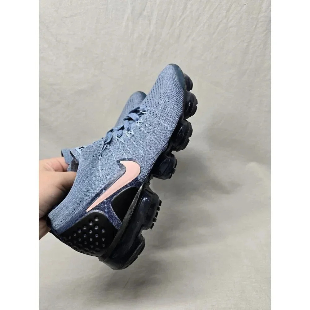 Nike Women's Air VaporMax Flyknit 2 Work Blue Crimson Tint 942843-401 Size 7 - Picture 6 of 11